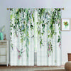 Европейские минималистские шторы Wind Plant, шторы Green Leaf Flower, 2 панели, пасторальный стиль, гостиная, спальня, декоративные