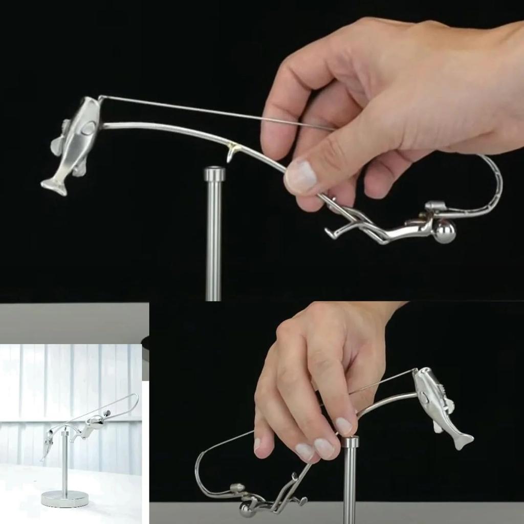 Fishing Sculpture - Balance Art For Your Space, Balance Art Sculpture, Fisherman Home Decoration