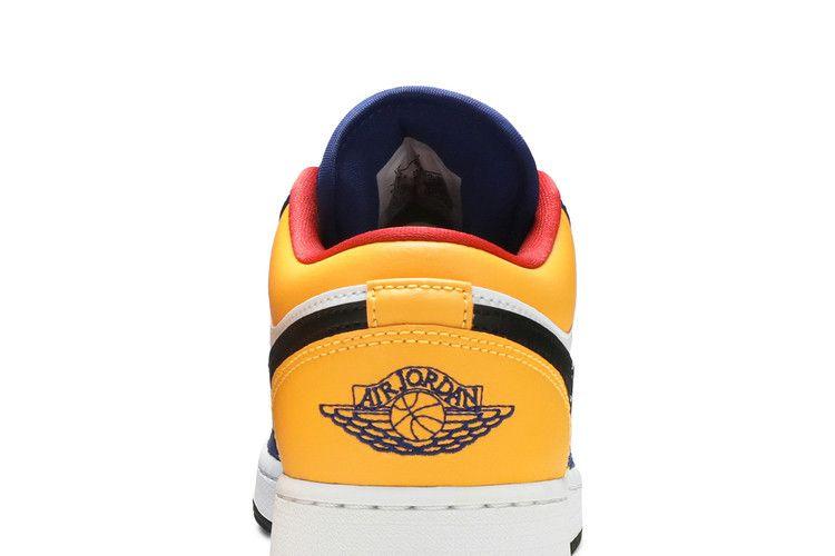 Kids' Sneakers Jordan 1 Low Royal Yellow (GS) White/Track Red-Deep Royal Blue