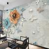 Ретро обои Легкие роскошные 3D ювелирные изделия Роза Цветок Фреска Гостиная Спальня Фон Настенные фрески Домашний декор
