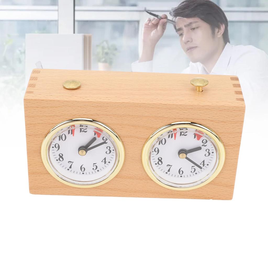Профессиональное украшение для снятия стресса Шахматные часы Деревянный винтажный шахматный таймер Заводной Многофункциональный Портативный для соревнований