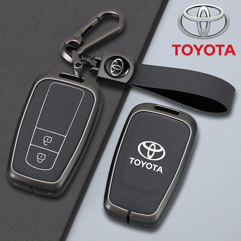 2026 Горячий Для Toyota Колпачки на ступицы Сплав+Кожа Чехол для ключа автомобиля Оболочка Брелок Для Toyota Prius Camry Corolla CHR C-HR RAV4 Land Cruiser