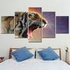 Tiger Roar Animal Theme Modular Canvas Wall Art Printed Painting Aesthetic Room Decoration Poster Interior Design Picture