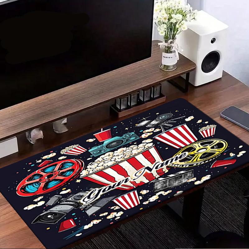 1PC Custom Name Movie Night Essentials Mouse pad, keyboard and mouse desk pad, for computer notebook  Birthday Gift For Any Room Or Office