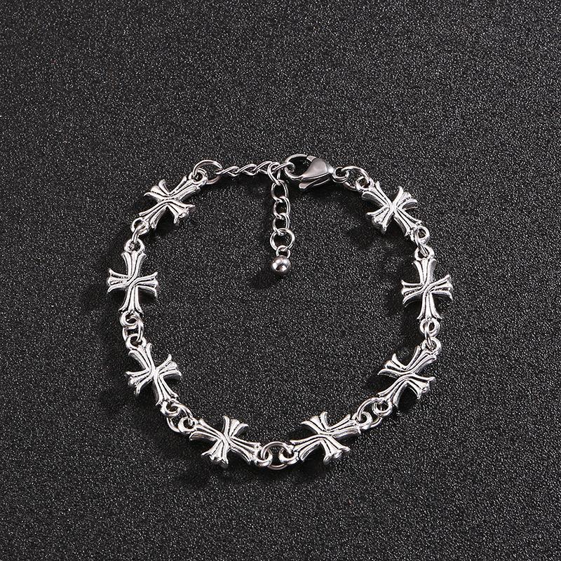 Vintage Cross Necklace Men's Trendy Men's Pendant High-end American Sweater Chain Accessories Women