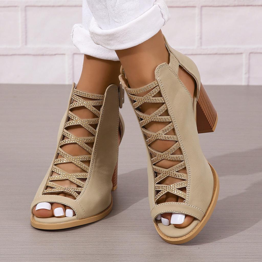 Женские босоножки на высоком каблуке, модные новые грубые каблуки, женские туфли, босоножки на платформе, каблуки, женские босоножки