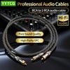 YYTCG HIFI RCA to 2RCA Audio Cable 6N OFC Subwoofer Y Cable RCA 1 Male to 2 Male Audio Cable for Speaker DVD TV Amplifier 5