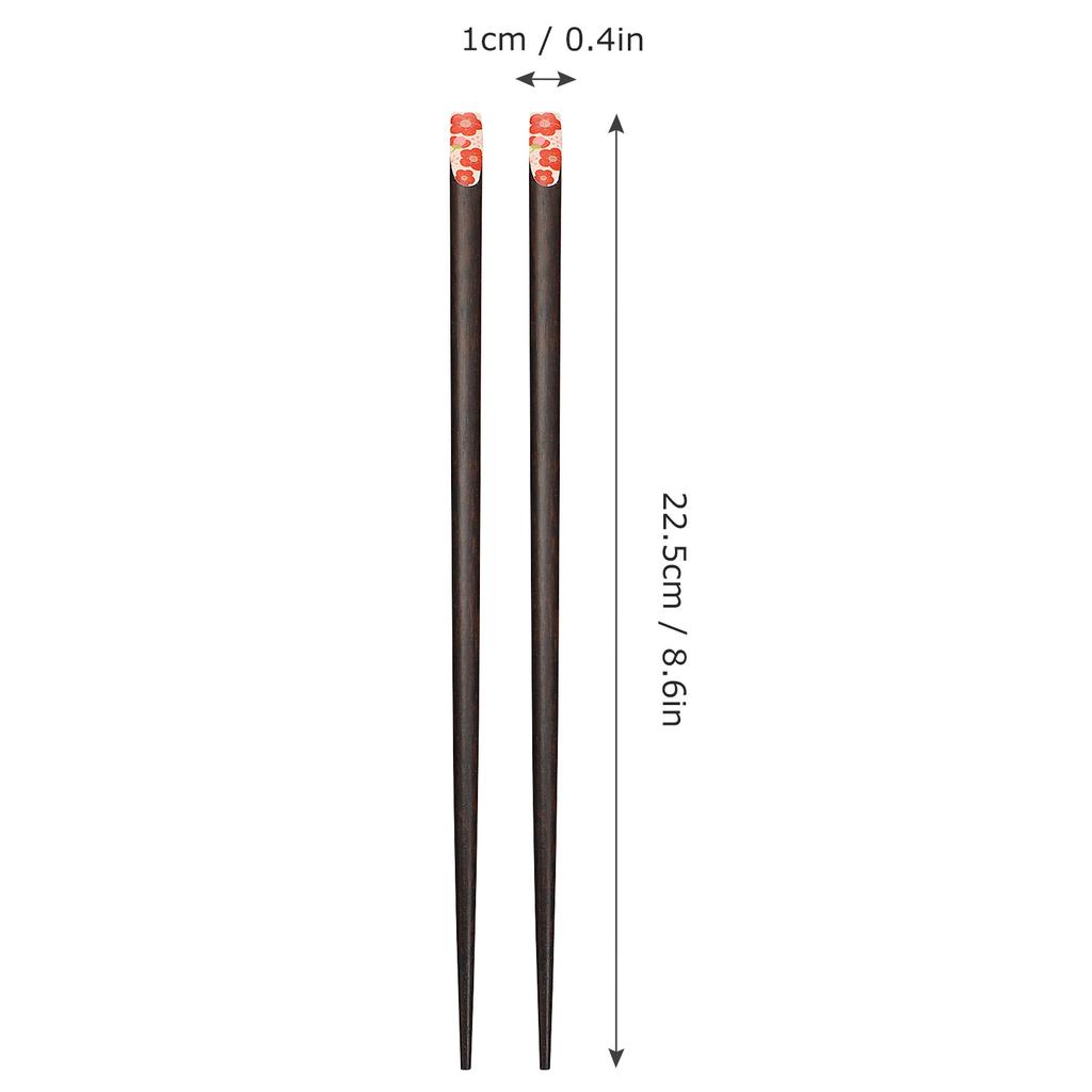 1 Set Wooden Chopsticks Tableware Set with Chopstick Rest Smooth Portable Case for Travel Home Camping Dinner Service