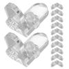12pcs Clear Acrylic L Shape Corner Brackets For Display Boxes Reinforcement Connectors Corner Brackets Edge Clips Fasteners