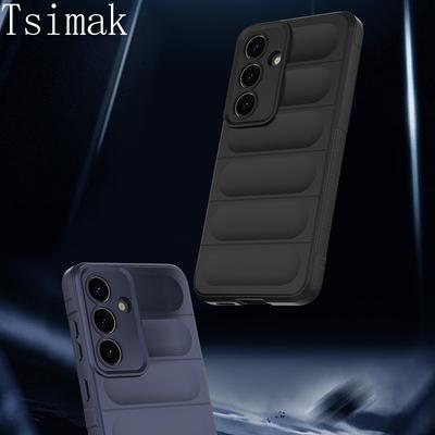 Ударопрочный чехол для Samsung Galaxy S25 Ultra S24 Plus S25+ A15 A25 A35 A55 A16 A26 A36 A56 A06 S 25 Жидкий силиконовый чехол для телефона