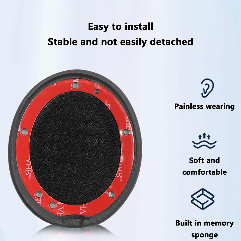 1 Pair For Beats Studio Pro Ear Cushions Protein Leather+Memory Foam Headphone Earpads