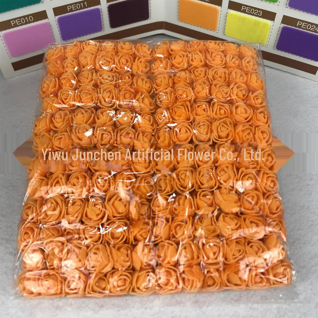 144 розы из пряжи 2,5 см своими руками - цветы из пенополиэтилена для свадебных и конфетных венков