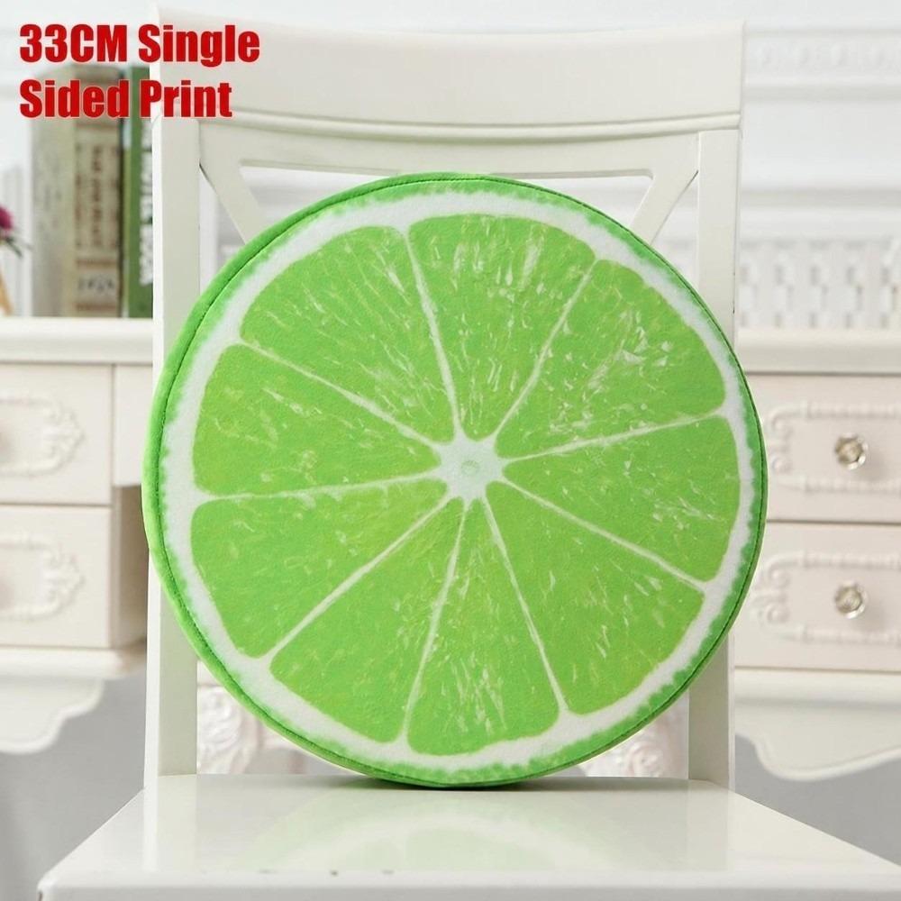 Round Fruit Pillow Fruit Slice Print Throw Pillow Creative Sofa Cushion Bedroom Use