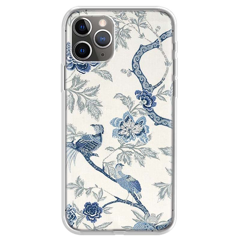 Blue and white porcelain Phone Case For iPhone 17 Air 11 13 Mini 14 15 Plus 16 12 Pro Max 16E SE 7 8 Pattern Soft TPU Back Cover