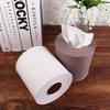Beige/Dark Brown Plastic Tissue Box Decorative Roll Paper Rack Container Paper Roll Holder Bedroom