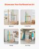 Vertical Surfboard Stand, 4 Tiers Wooden Surfboard Rack for Storage and Display, Freestanding Board Stand Organizer, Surf Board Holder for Wakeboards,