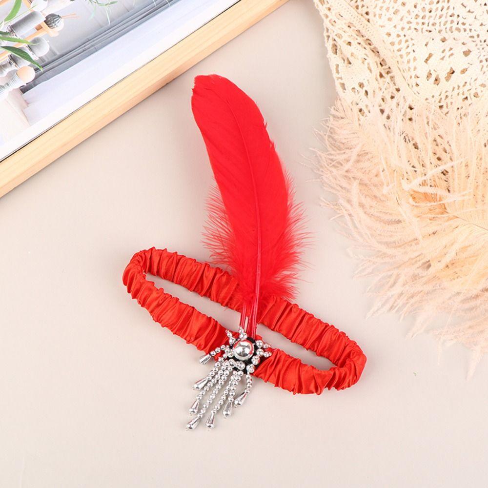 For Women Girls Costume Party Bridal Headpiece Headdress Gatsby Flapper Feather Headband