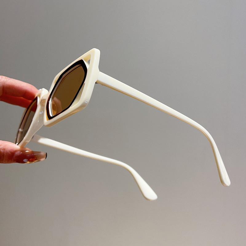 Солнцезащитные очки дизайнерского бренда, полые квадратные, женские, для мужчин, винтажные, модные, милые, трендовые, панк, двухцветные линзы