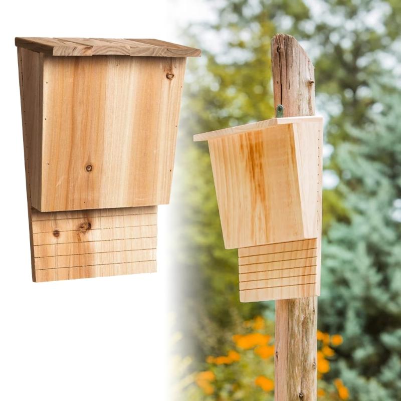 Durable Bat House for Outdoor Activities for Families and Outdoor Enthusiasts Easy to Install Bat Habitat Easy Assembly