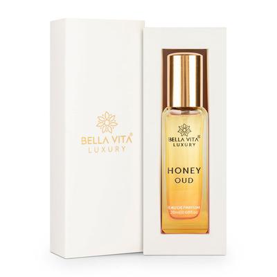 Bella Vita Luxury Honey Oud Eau De Parfum Парфюм унисекс для мужчин и женщин с нотами пачули, ванили и бергамота | Цветочный, пряный ароматизатор EDP, 20 мл