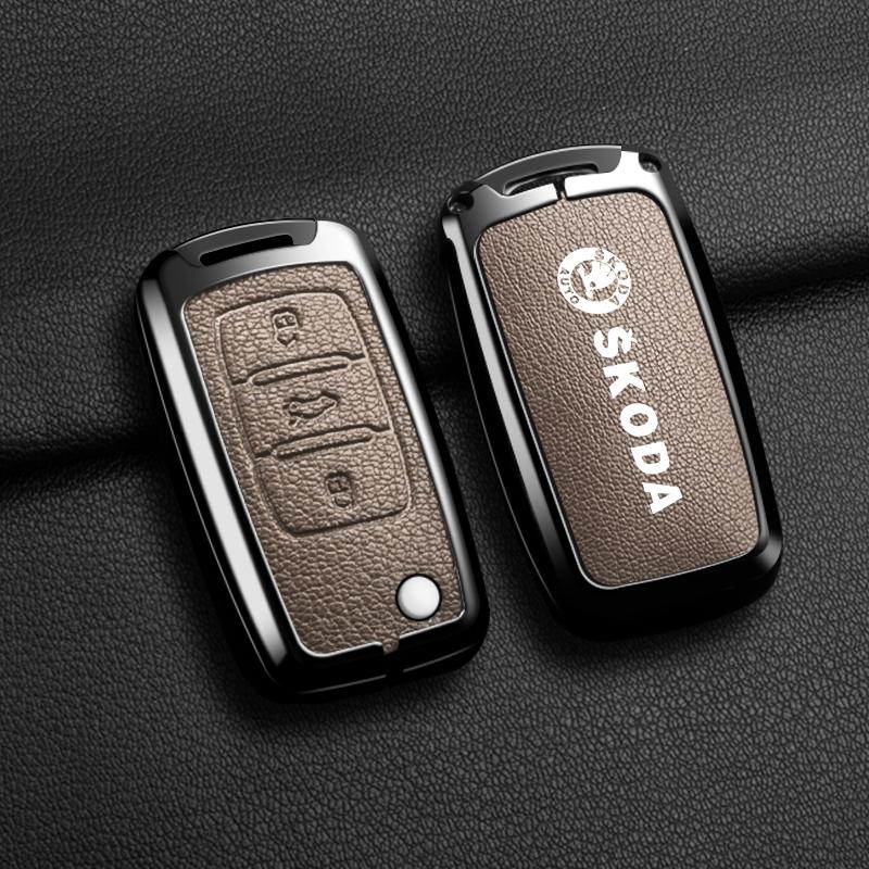 2026 Hot Car Remote Key Case Full Cover Protector Shell Bag For Skoda Octavia A5 A7 Fabia Superb Kodiaq Karoq Auto Keychain Acce