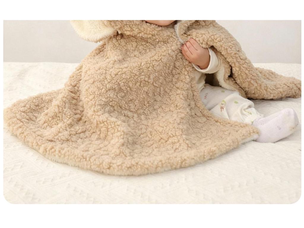 Двухслойная флисовая накидка с 3D-рисунком для детей: Очень толстые для прогулок с ребенком