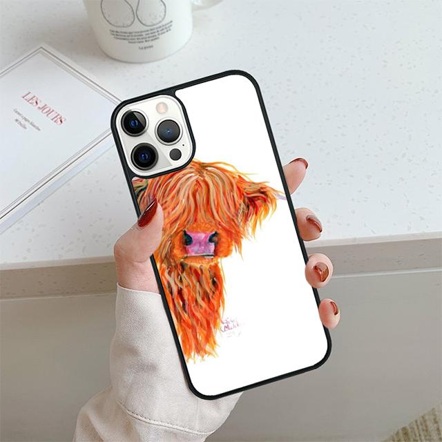 Highland Cows Phone Case For iPhone 17 Air 14 15 16 13 12 Cover For Apple 14 15 16 Pro Max 6S Plus Coque
