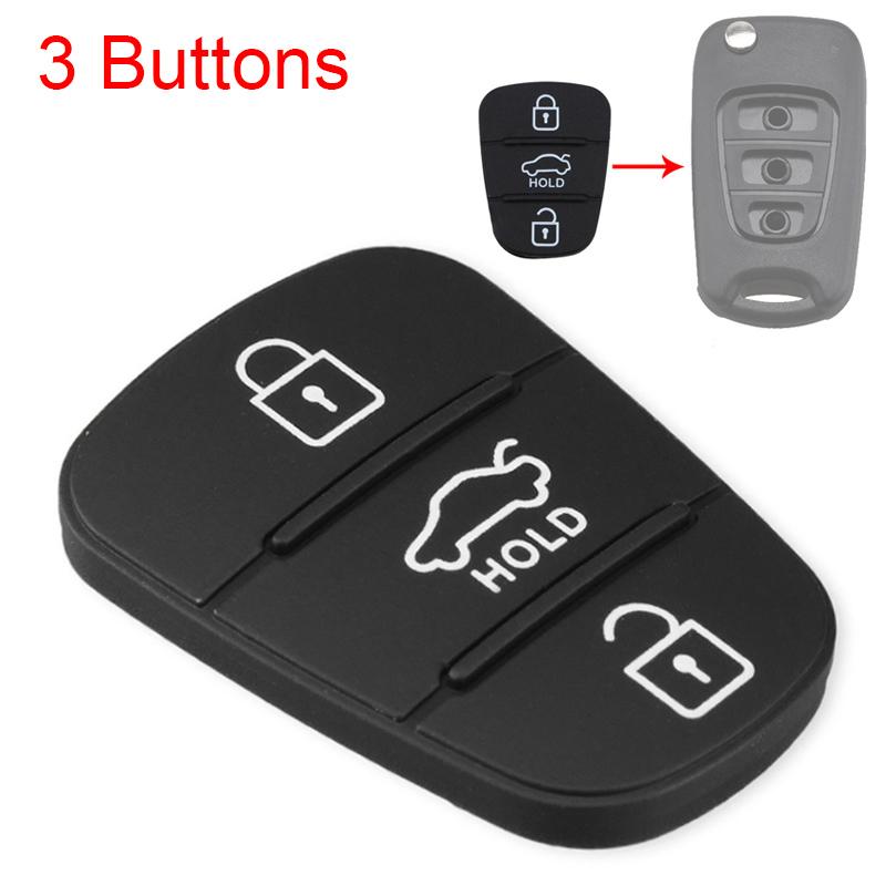 3 Buttons Rubber Pad Insert Replacement Fit for Hyundai Solaris Accent Tucson l10 l20 l30 Kia Rio Flip Remote Car Key ShellGood product