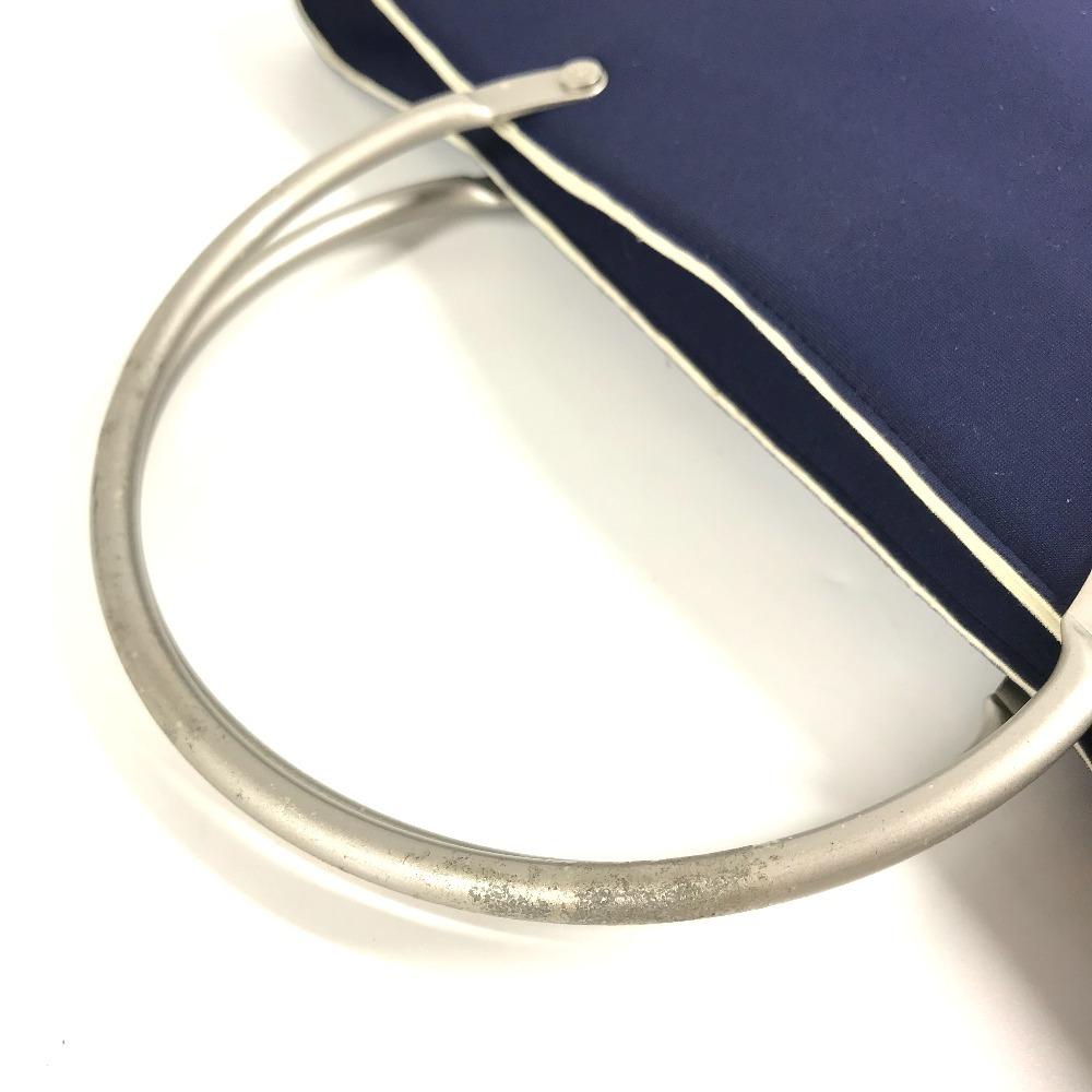 Chanel Сумка Тоут Сумка Ручная Сумка полиамид Темно-синий/Серебристый