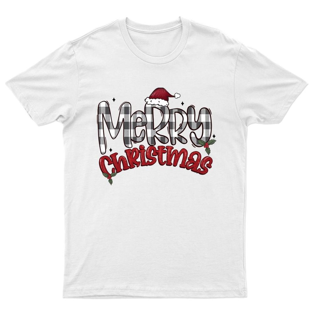 Merry Christmas Holiday Buffalo TShirt Unisex Gift Retro Seasonal Funny Xmas