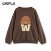 Autumn and Winter Round Neck Plus Size Loose Women's Couples Wear Padded Long Sleeve Pullover