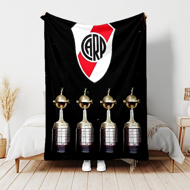 1pc Blanket - Club Atlético River Plate Print Design, Lightweight Blanket for Sofa, Bed- Soft &Warm, Gift for All Seasons