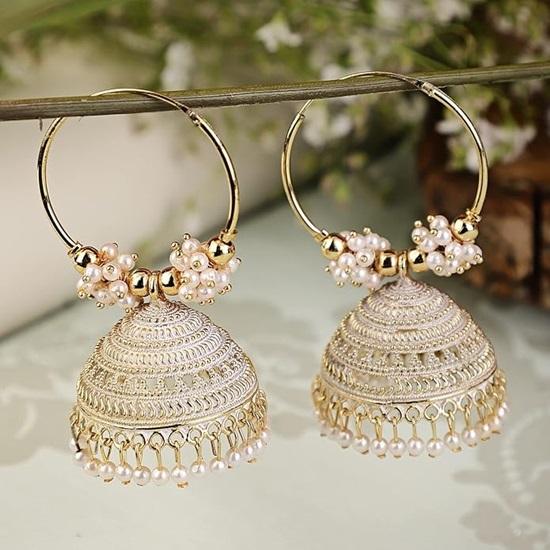 Последние стильные традиционные серьги-кольца Jhumki для женщин и девочек
