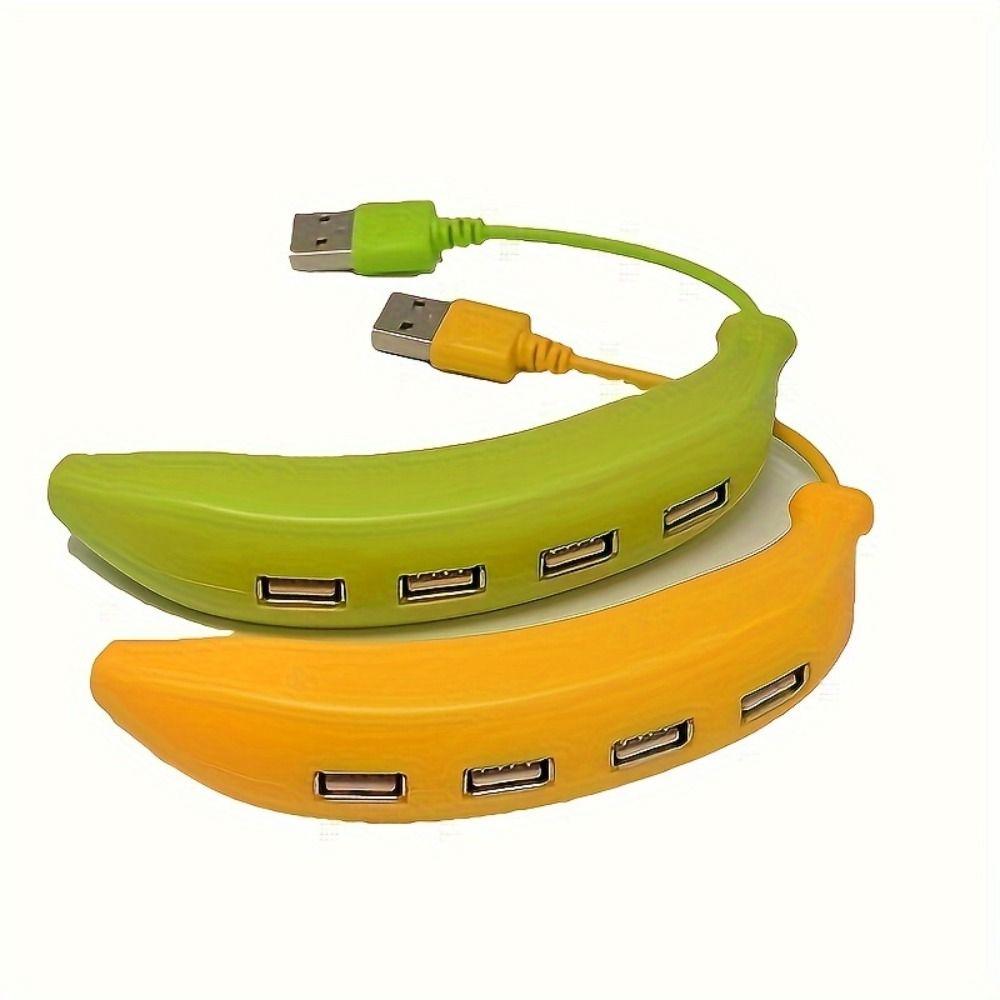 USB 3.0 Banana USB Hub Portable Design USB Ports Splitter USB Adapter Station For Laptop