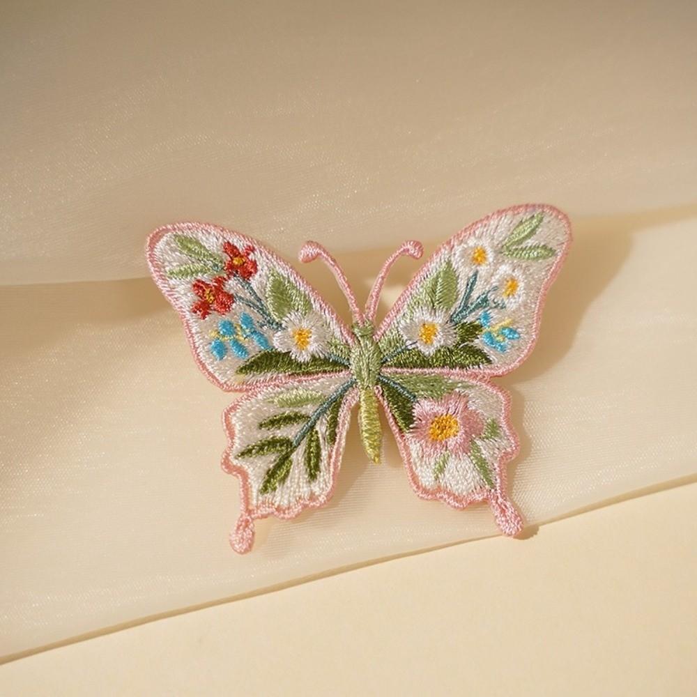 2pcs 2pcs Flower Patches Embroidery Design Butterfly Patches Heat Transfer Patches For DIY Clothing