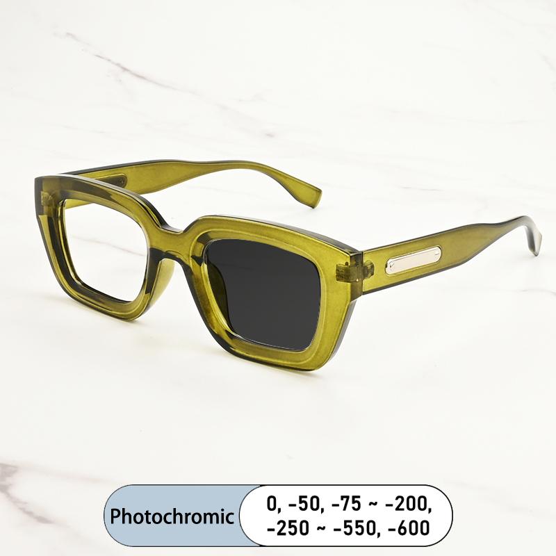 Брендовый Дизайн Квадратная Толстая Рамка Мужские Очки для Миопии По Рецепту Близорукость Анти Синий Свет Женские Короткие Легкие Оптические Очки