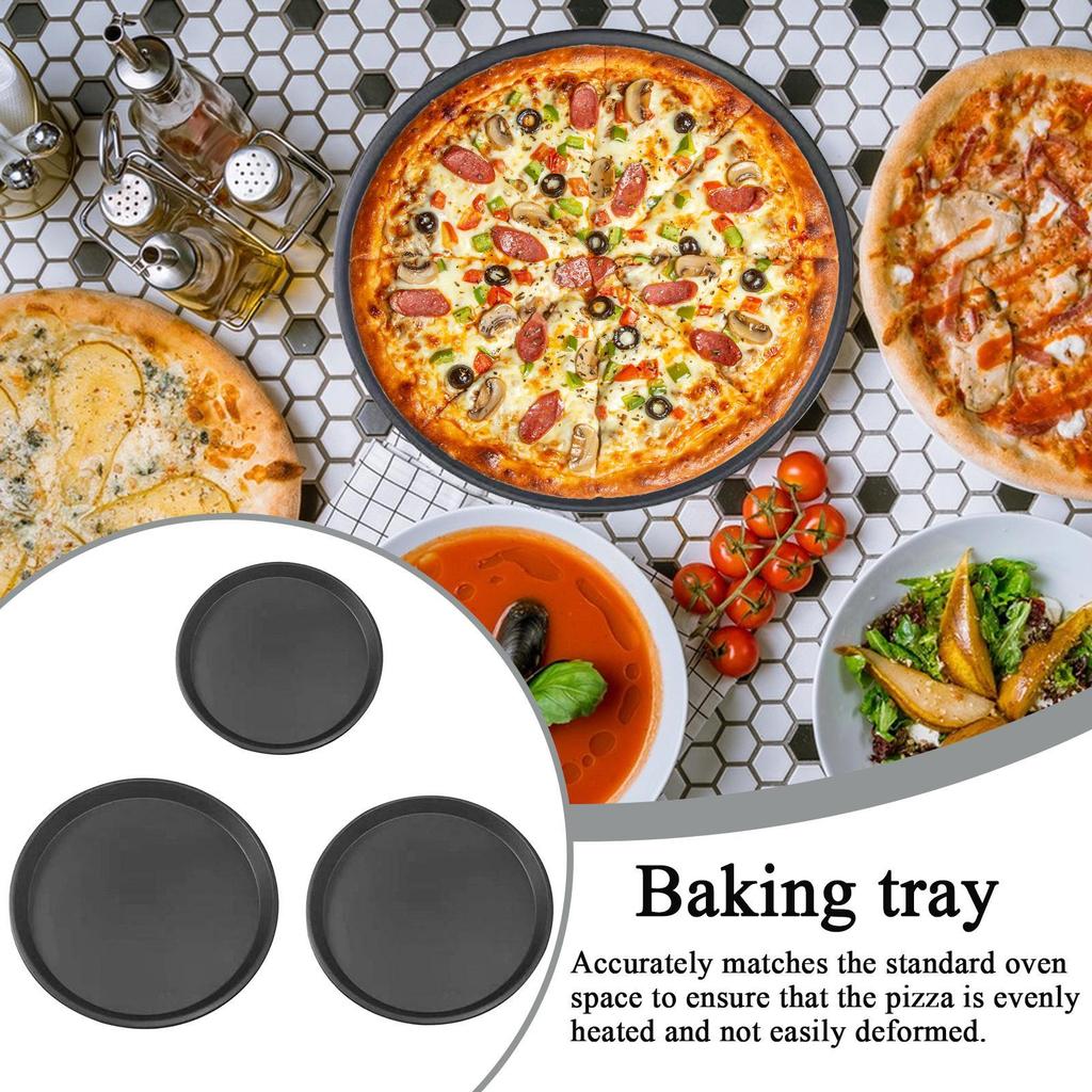 Pizza Pan Non-stick Serving Plates 1 Set Pizza Serving Tray For Home Home Restaurant Restaurant Outdoor Outdoor Barbecue Picnic