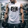 Basketball Vest Men's Sleeveless V-neck Cotton Logo Printing Gym Cotton Casual Vest Breathable Comfortable Jogging T-shirt