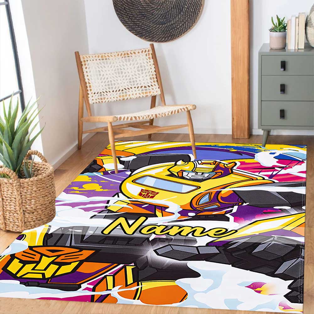 Transformers Fans (3) Customize your name rug, office chair cushion, home bedroom living room gift.