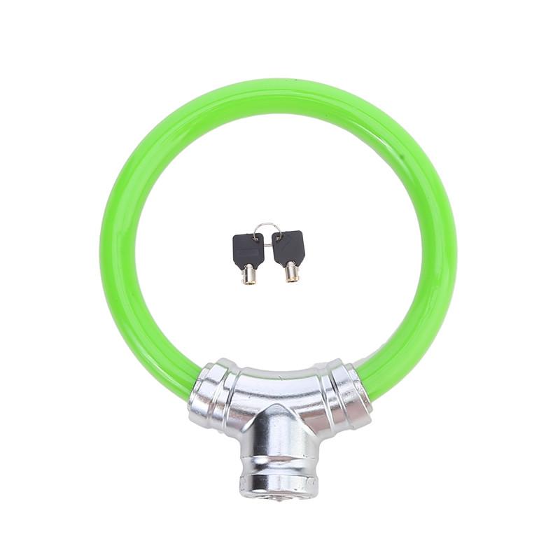Bicycle Cable Ring Lock For Outdoor Cycing Anti-theft Zinc Alloy Lock Core Portable Security Cable Lock With 2 Key