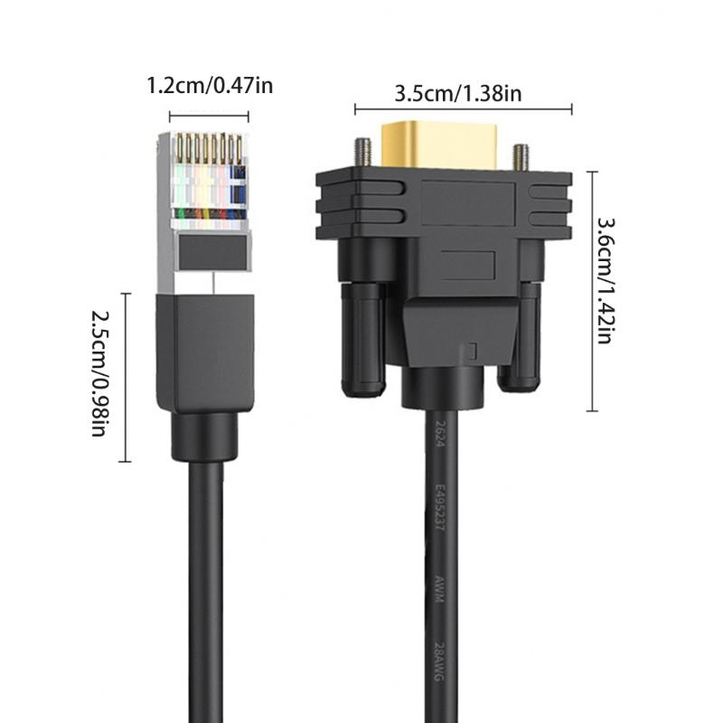 Fast Speed RJ45 To DB9Pin Serial Console Cable 4.92Ft For Routers Switches With Double Shielded Coppered Line