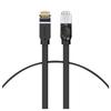 Flat Network Cable Baseus High Speed, Ethernet Rj45, Gigabit, Cat.6, 1M (Black)
