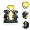 2D Украшение для пары слонов Love Heart Elephant Знак Коллекции Центральный элемент Настольный орнамент