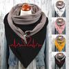 Universal Winter Warm Windproof Prints Double-Layer Buckle Scarf