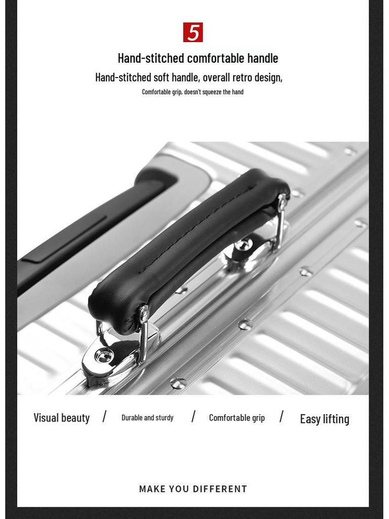 Retro Aluminum Frame Spinner Suitcase - Available In 20/24/26/29 Inches