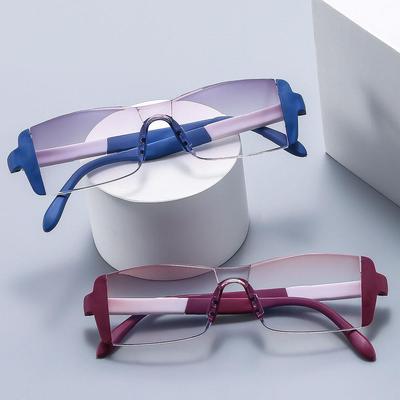 Модные и портативные бифокальные очки для чтения с защитой от синего света для ближнего и дальнего зрения, предназначенные для людей среднего и пожилого возраста.