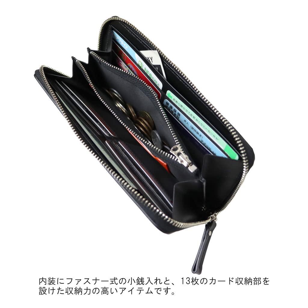Porter ENCHASE Leather WALLET Round Zipper Long Wallet [Porter] Men's 007-02283 Black/10
