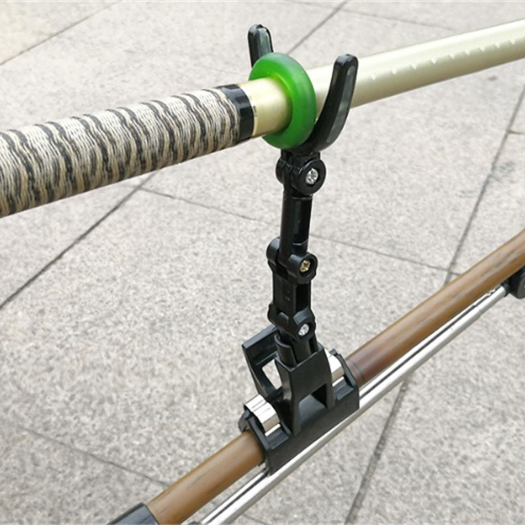 Bridge Raft Fishing Rod Holder 360 Degree Rotations Adjustable Fishing Rod Rack Large Clamp Foldable Fishing Rod Holder