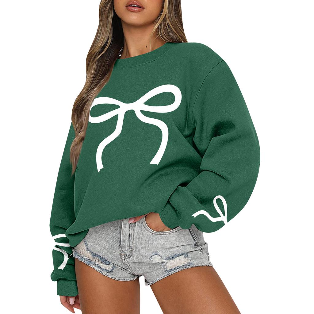 Women Tops Women's Long Sleeve Sweatshirt Casual Crewneck Loose Fit Pollover Fleece Tops