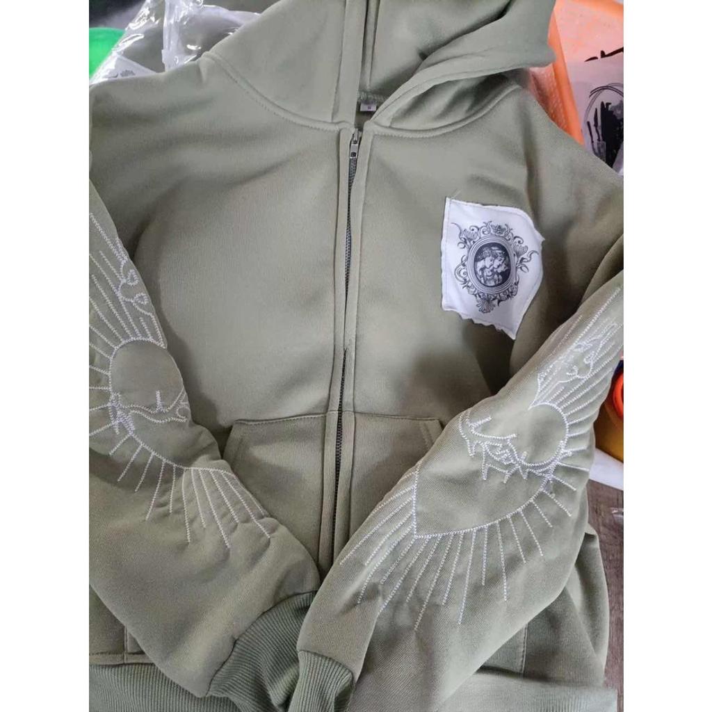 BeatStreet Харадзюку Y2K Новый Флисовый Утепленный Гот Принт Молния Худи Женский Уличный Хип-Хоп Джокер Свободный Свитшот Для Пары Повседневный Панк Худи